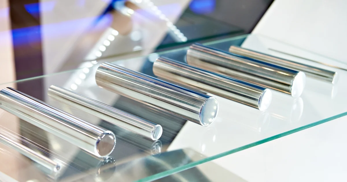 Polished nickel alloy rods